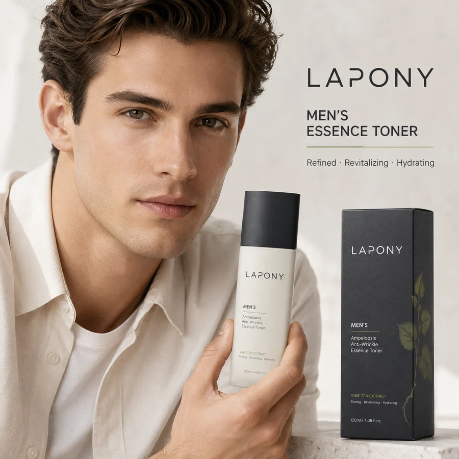 Private Label Men’s Vine Tea Smoothing Essence Toner image 3