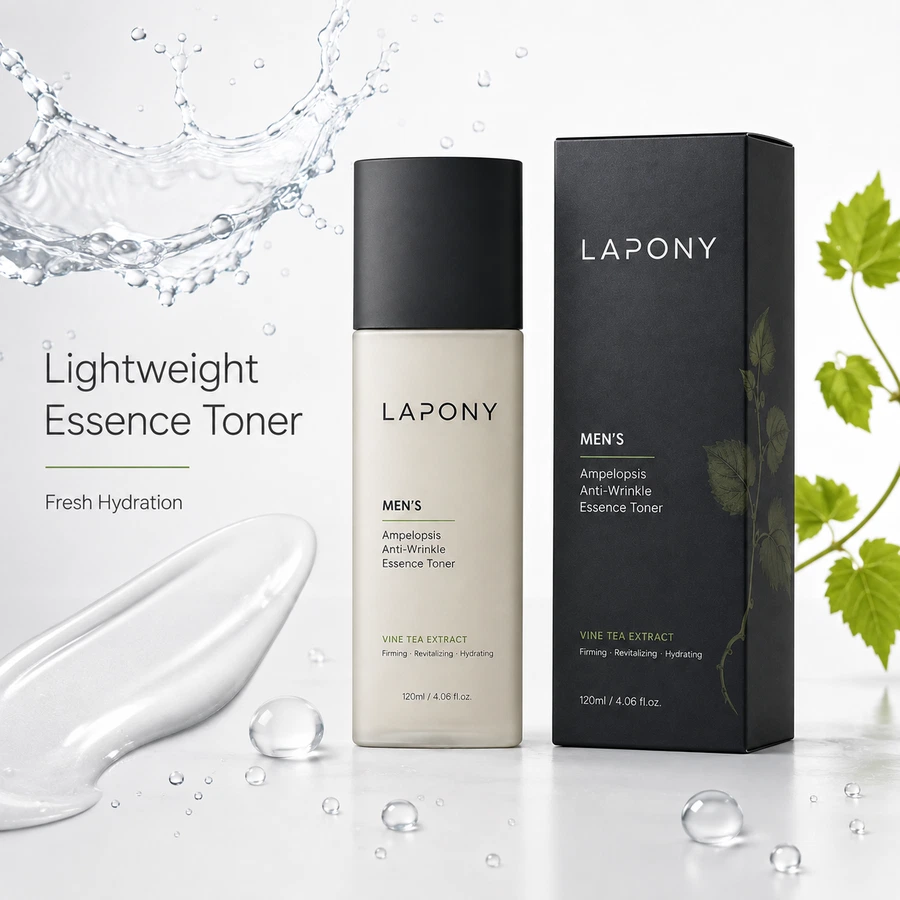 Private Label Men’s Vine Tea Smoothing Essence Toner image 6