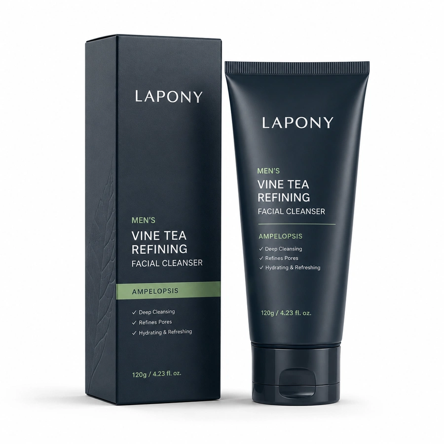 Private Label Men’s Vine Tea Refining Facial Cleanser