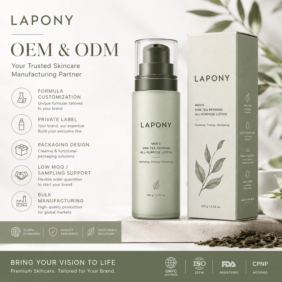Private Label Men’s Vine Tea Refining All-Purpose Lotion image 6
