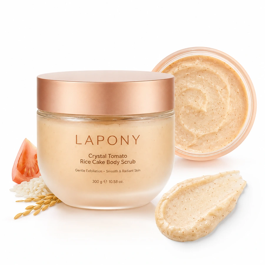 Private Label Crystal Tomato Rice Cake Body Scrub