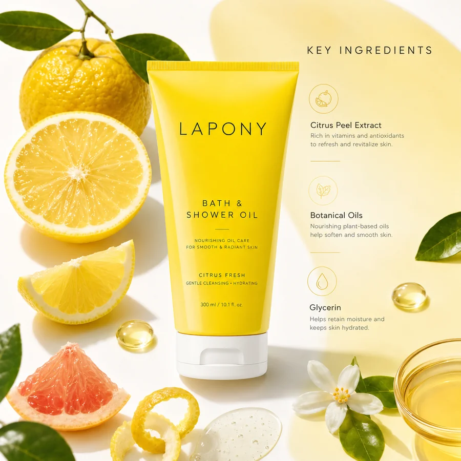 Private Label Citrus Bath & Shower Oil Cream image 2