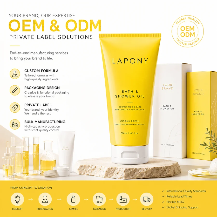 Private Label Citrus Bath & Shower Oil Cream image 6