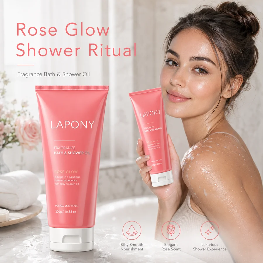 Private Label Rose Glow Fragrance Bath & Shower Oil image 4
