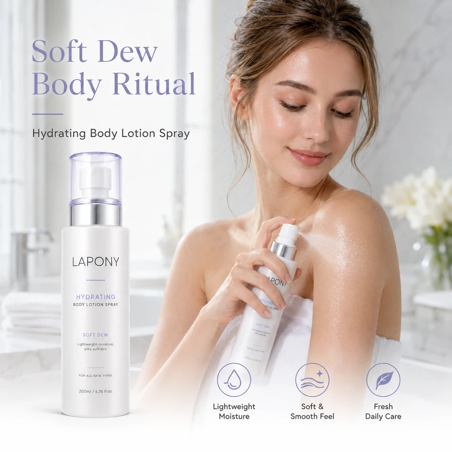 Private Label Soft Dew Hydrating Body Lotion Spray image 4
