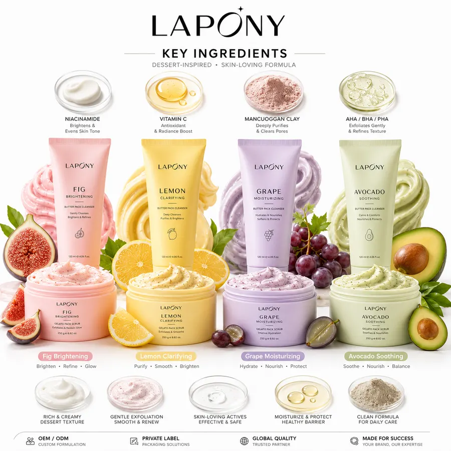 Private Label Dessert-Inspired Butter Pack Cleanser & Body Scrub Series image 2