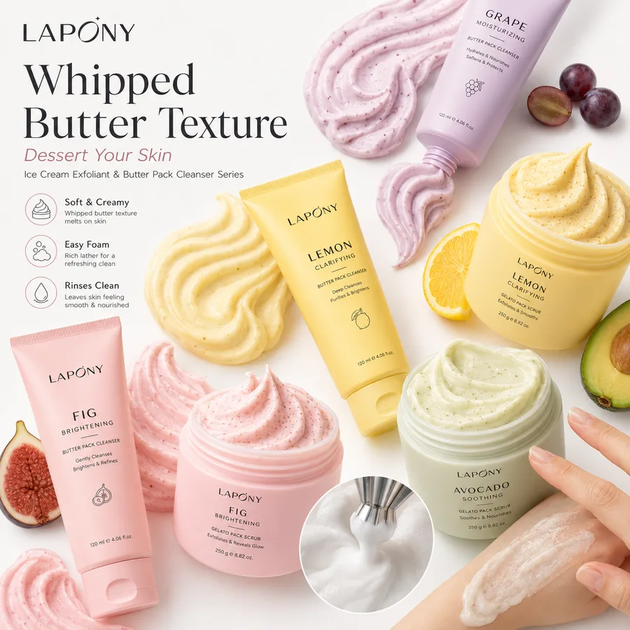 Private Label Dessert-Inspired Butter Pack Cleanser & Body Scrub Series image 3