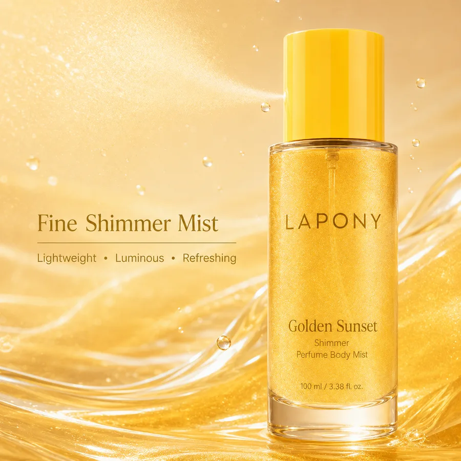 Private Label Golden Sunset Shimmer Perfume Body Mist image 3