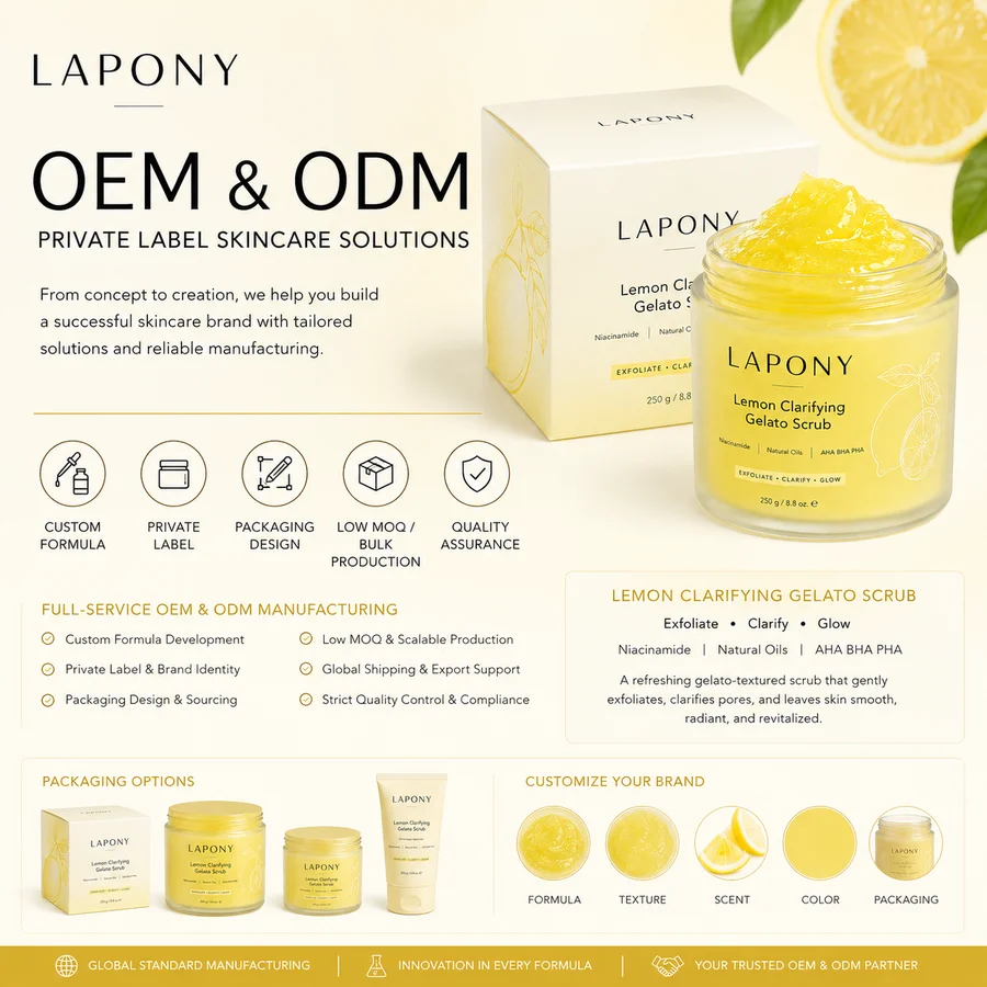 Private Label Lemon Clarifying Gelato Body Scrub image 6