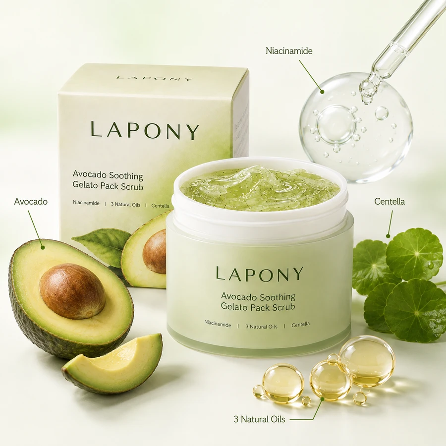 Private Label Avocado Soothing Gelato Pack Scrub image 2