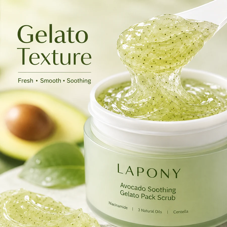 Private Label Avocado Soothing Gelato Pack Scrub image 3