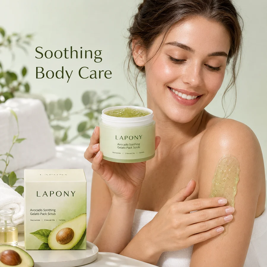Private Label Avocado Soothing Gelato Pack Scrub image 4