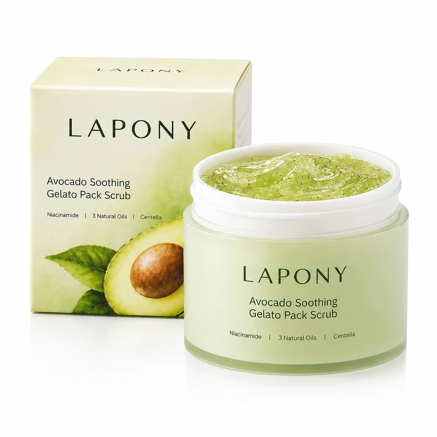 Private Label Avocado Soothing Gelato Pack Scrub