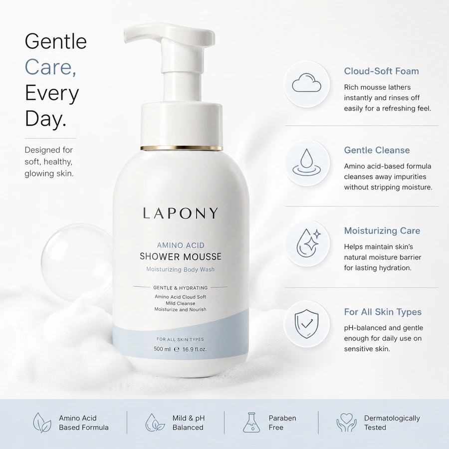 Private Label Amino Acid Moisturizing Shower Mousse image 3