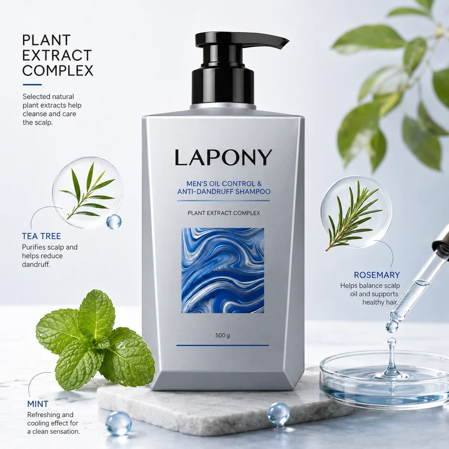Private Label Men’s Oil Control & Flake-Care Shampoo image 2