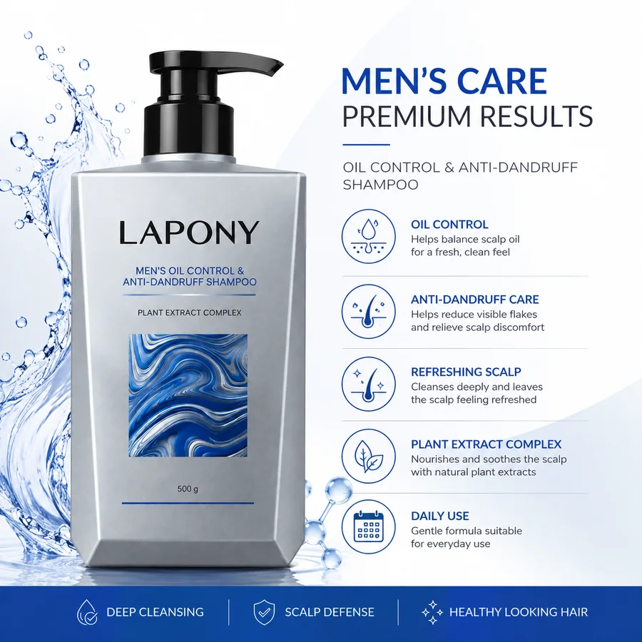 Private Label Men’s Oil Control & Flake-Care Shampoo image 3