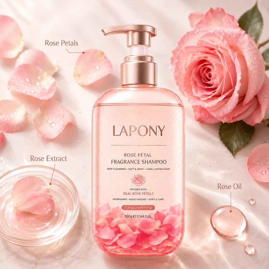 Private Label Rose Petal Fragrance Shampoo image 3