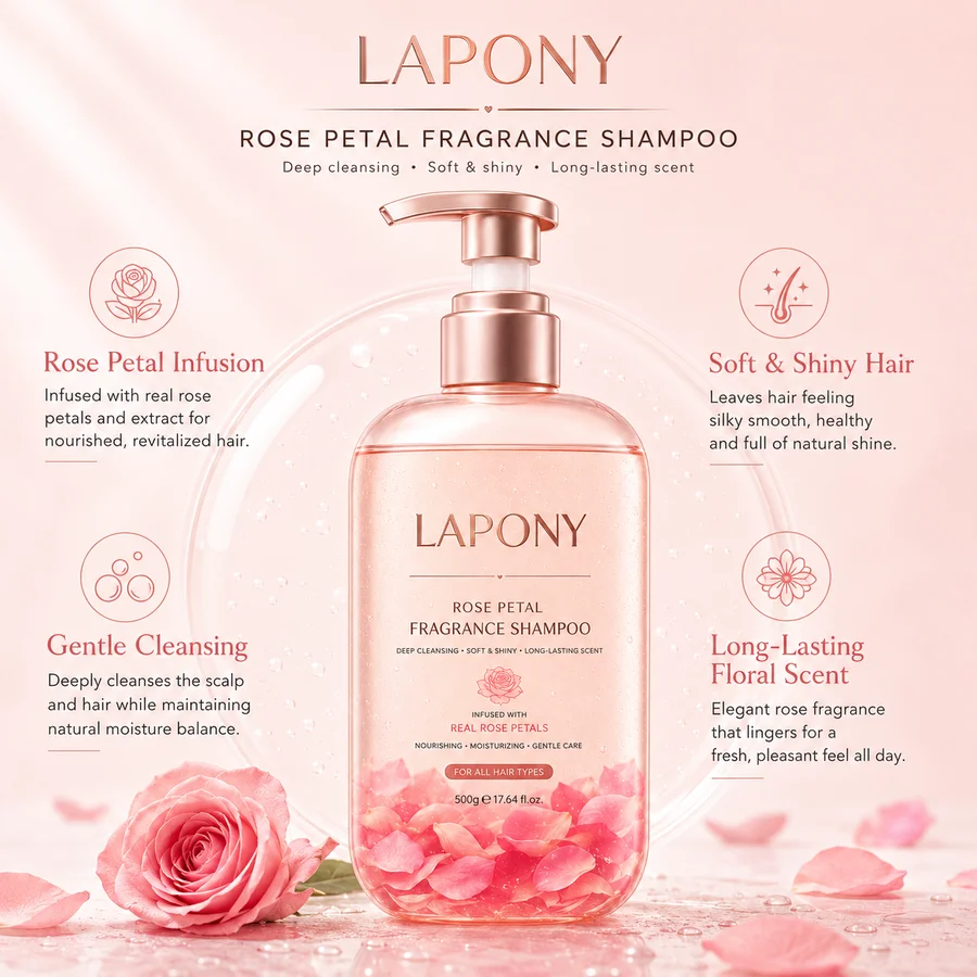 Private Label Rose Petal Fragrance Shampoo image 4