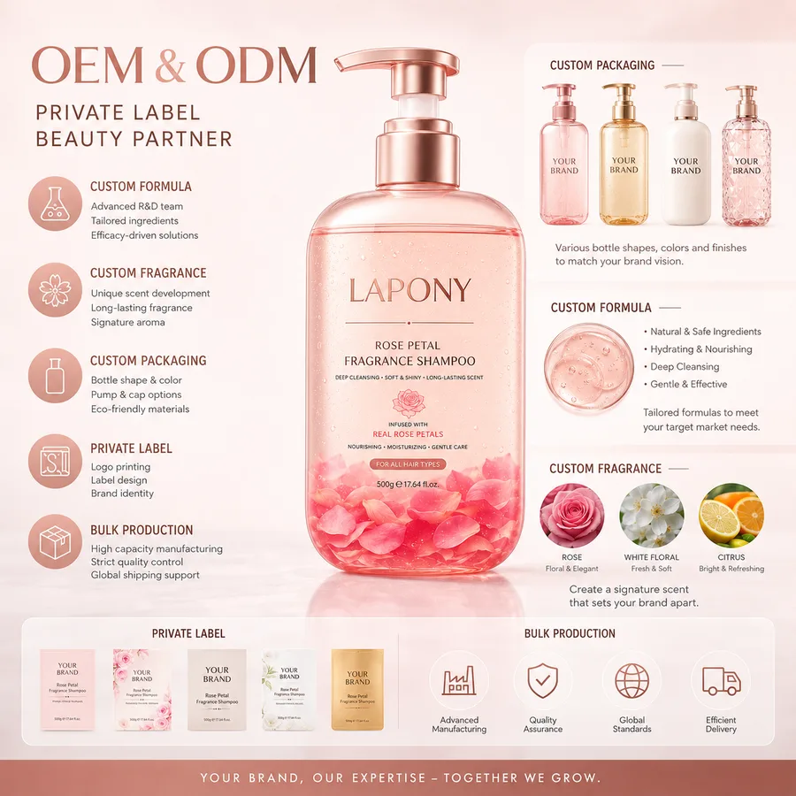 Private Label Rose Petal Fragrance Shampoo image 6