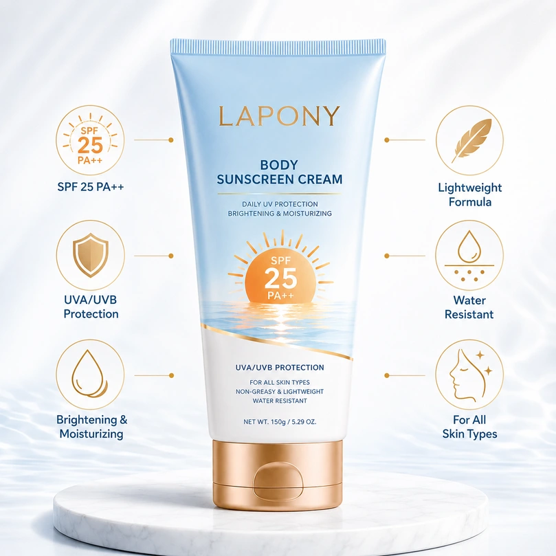 Private Label Brightening Body Sunscreen Cream SPF25 PA++ image 5