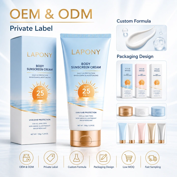 Private Label Brightening Body Sunscreen Cream SPF25 PA++ image 6