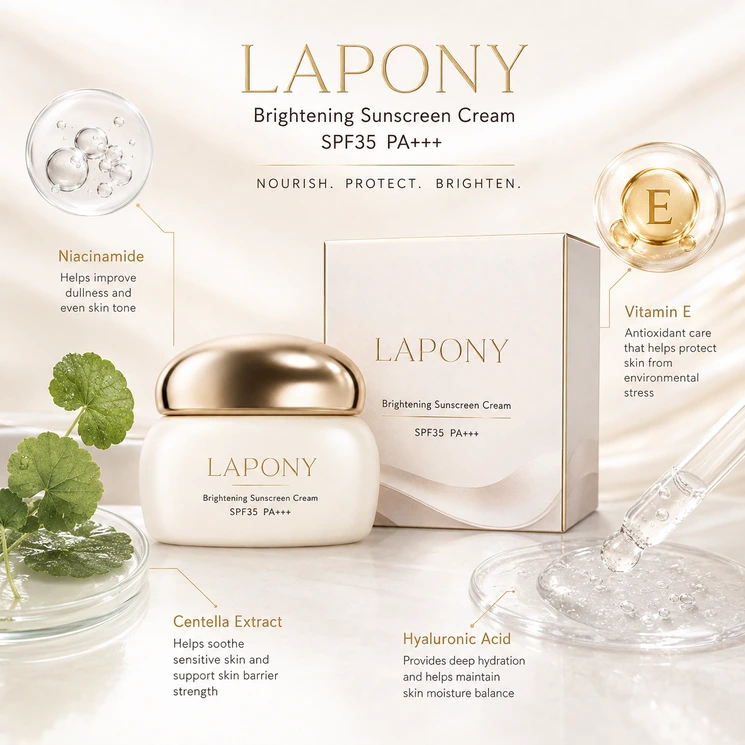 Private Label Brightening Sunscreen Cream SPF35 PA+++ image 2