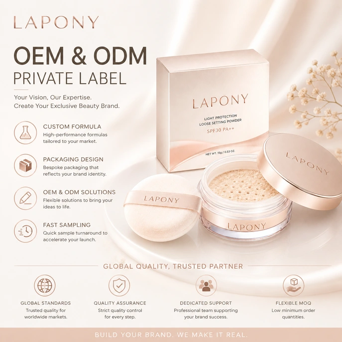 Private Label Light Protection Loose Setting Powder SPF30 PA++ image 6