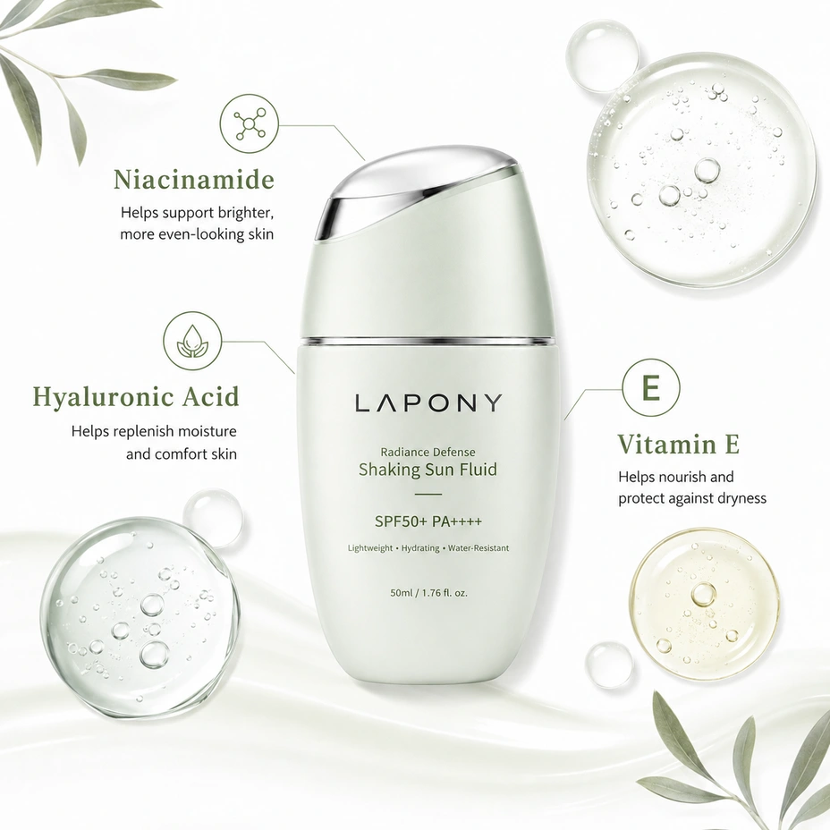 Private Label Radiance Defense Shaking Sun Fluid SPF50+ PA++++ image 2