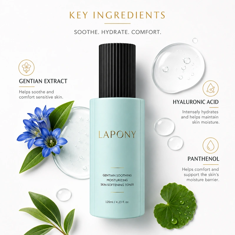Private Label Gentian Soothing Moisturizing Skin-Softening Toner image 2