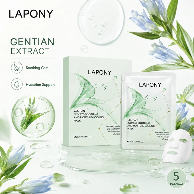 Private Label Gentian Soothing Barrier-Reinforcing & Moisture-Locking Mask image 2