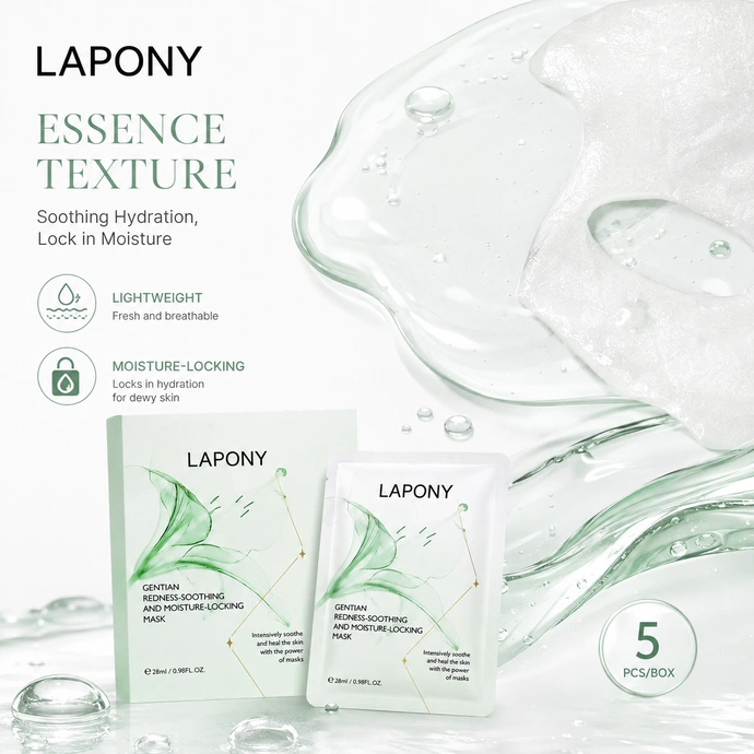Private Label Gentian Soothing Barrier-Reinforcing & Moisture-Locking Mask image 3