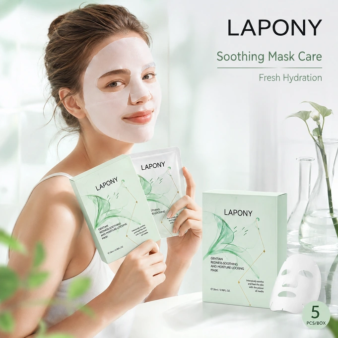 Private Label Gentian Soothing Barrier-Reinforcing & Moisture-Locking Mask image 4