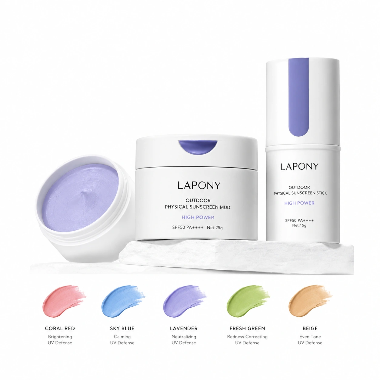 Private Label Color Correcting Mineral Sunscreen Balm SPF50 PA++++