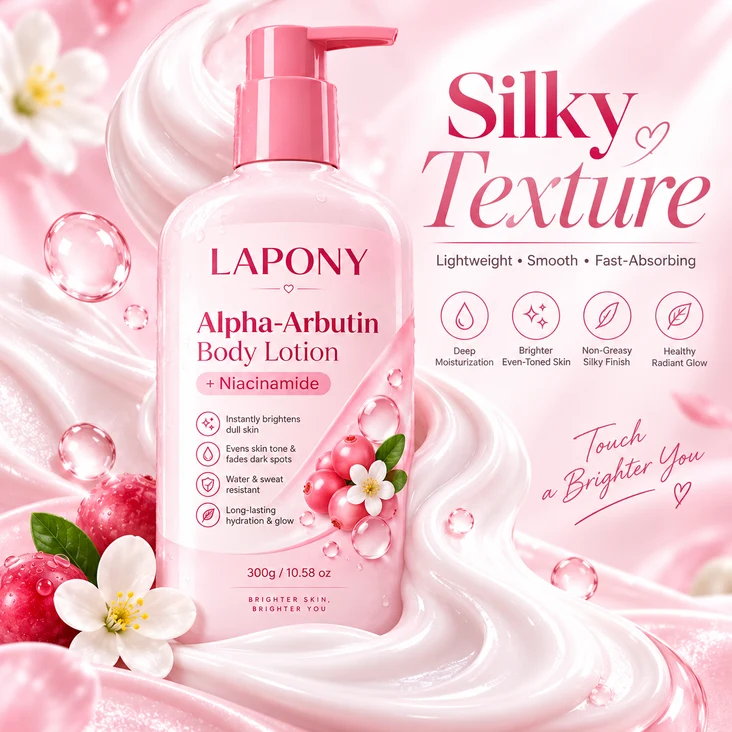 Private Label Alpha-Arbutin Brightening Body Lotion image 4