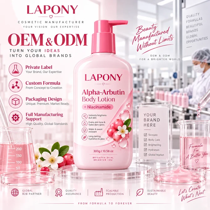 Private Label Alpha-Arbutin Brightening Body Lotion image 6