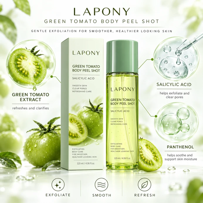 Private Label Green Tomato Body Peel Shot image 2