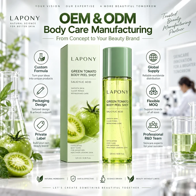 Private Label Green Tomato Body Peel Shot image 4