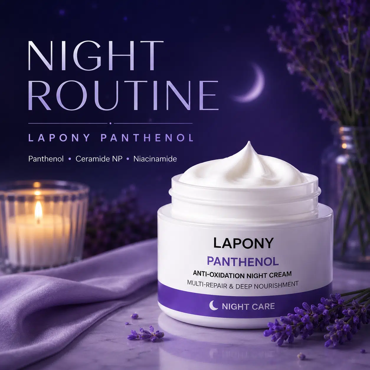 Private Label Panthenol Night Face Cream image 3