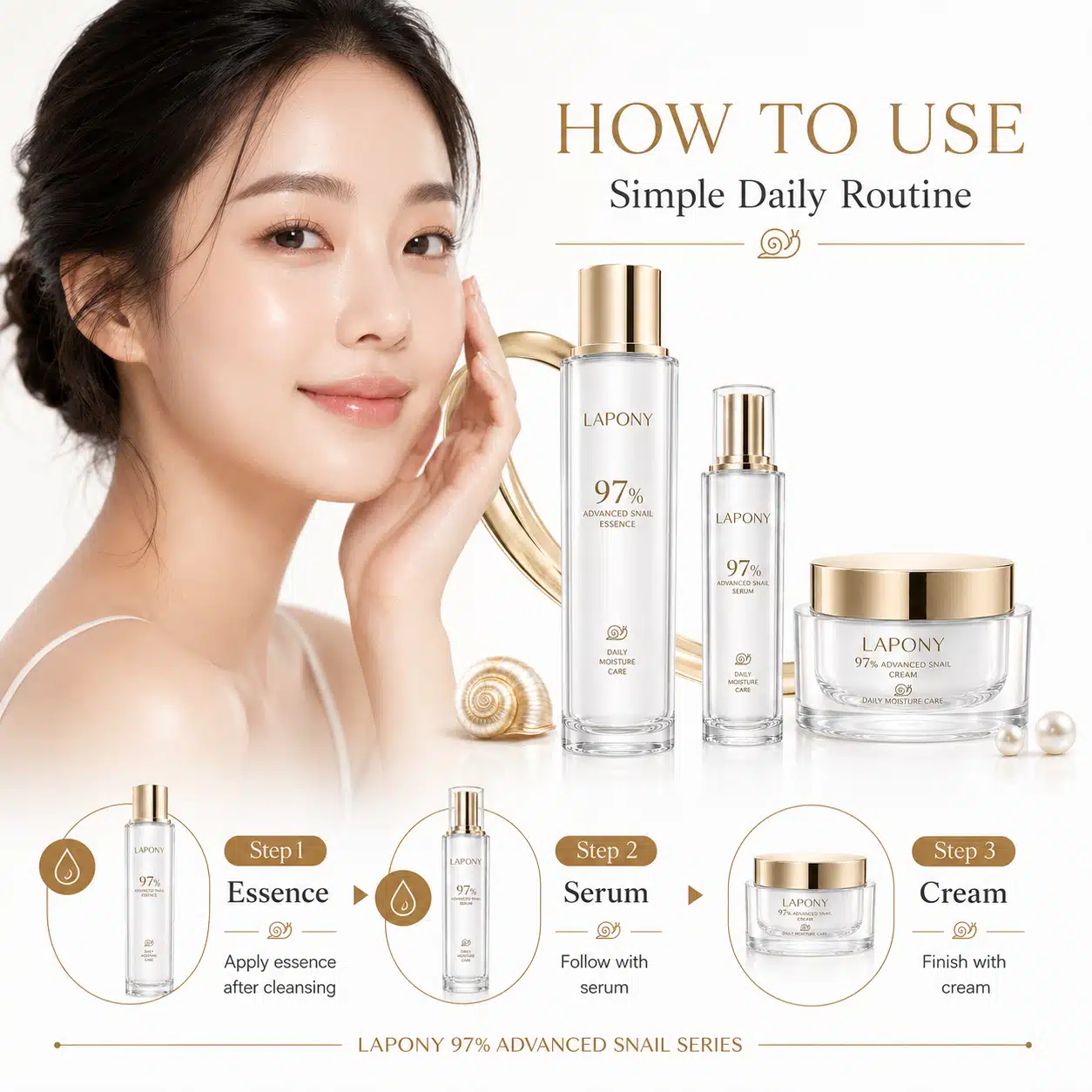 Private Label 97% Advanced Snail Skincare Set image 5