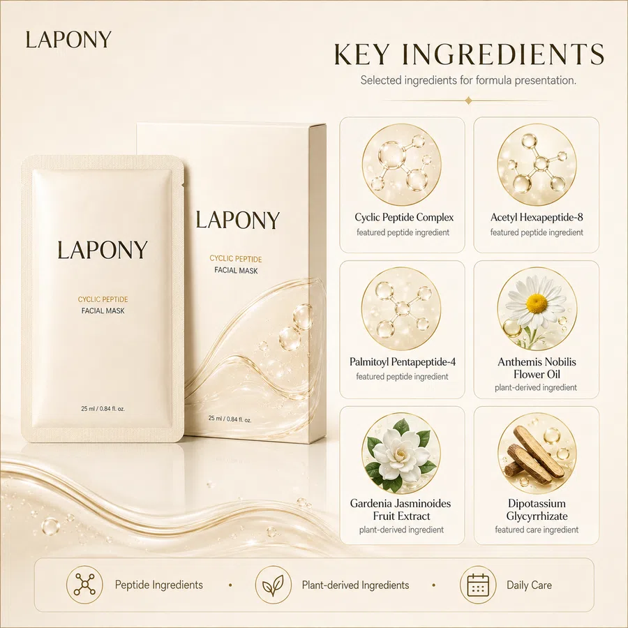 Private Label Cyclic Peptide Hydrating Sheet Mask image 3