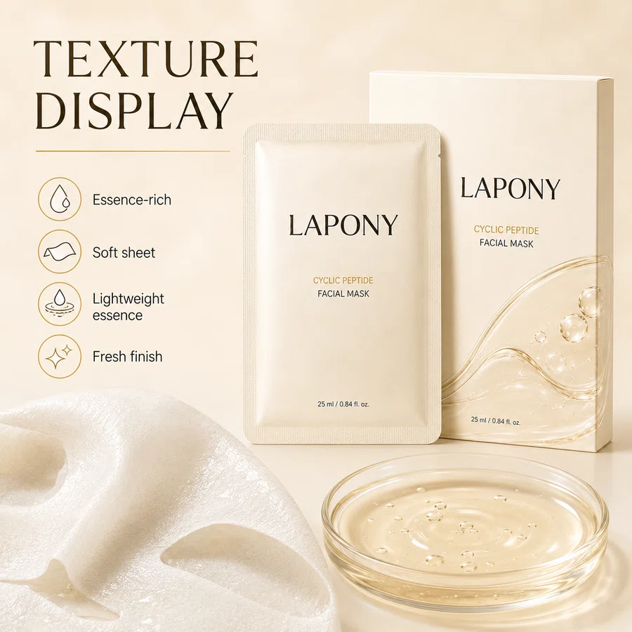 Private Label Cyclic Peptide Hydrating Sheet Mask image 4