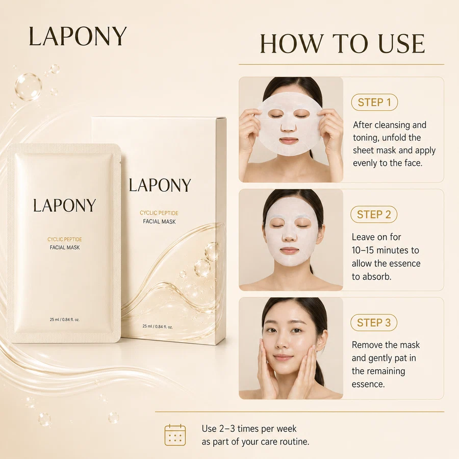 Private Label Cyclic Peptide Hydrating Sheet Mask image 5