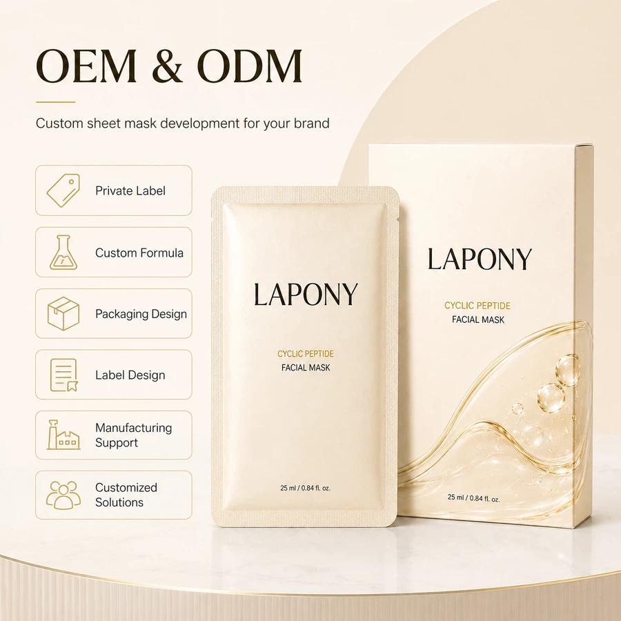 Private Label Cyclic Peptide Hydrating Sheet Mask image 6
