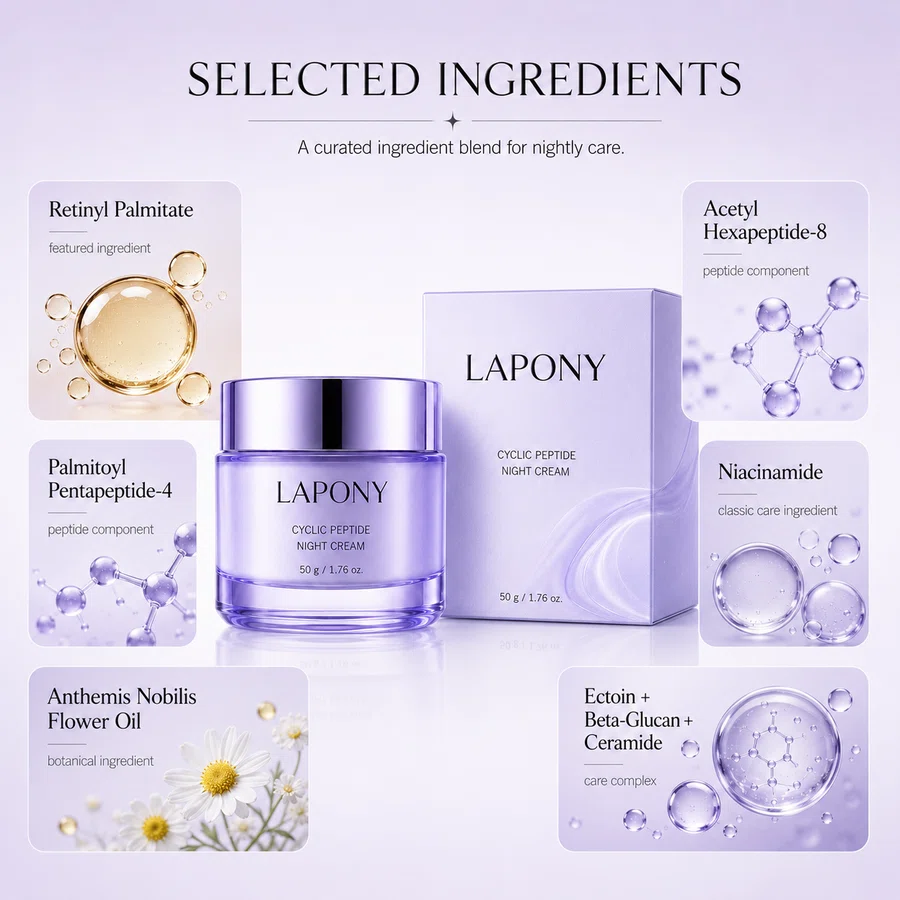 Private Label Cyclic Peptide Night Cream image 2