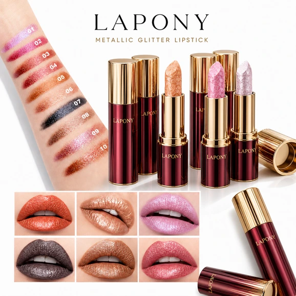 Private Label Metallic Glitter Lipstick