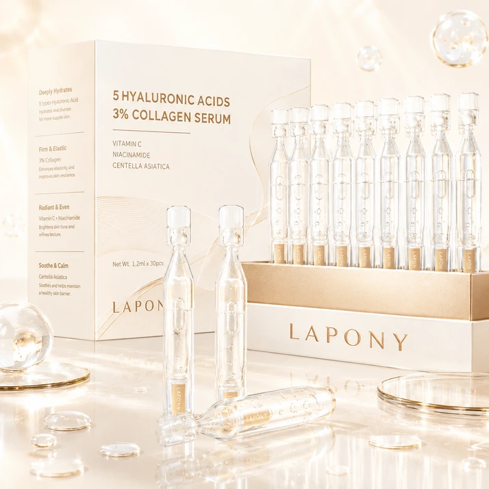 Private Label 5 Hyaluronic Acids 3% Collagen Serum Ampoules image 6