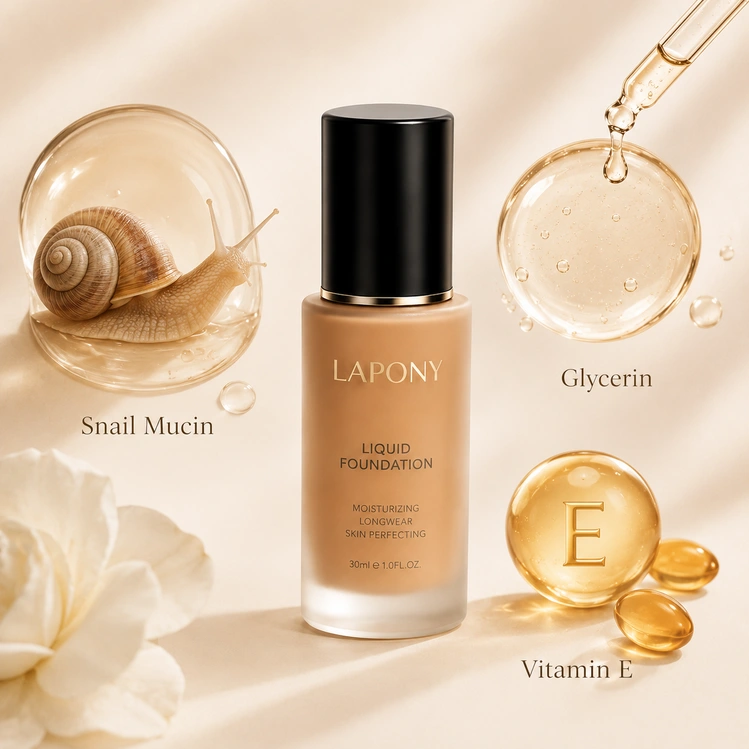 Private Label Snail Moisturizing Liquid Foundation image 3