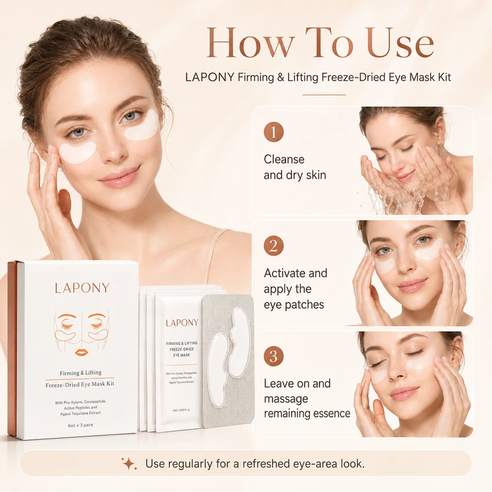 Private Label Firming Freeze-Dried Eye Mask Kit image 4