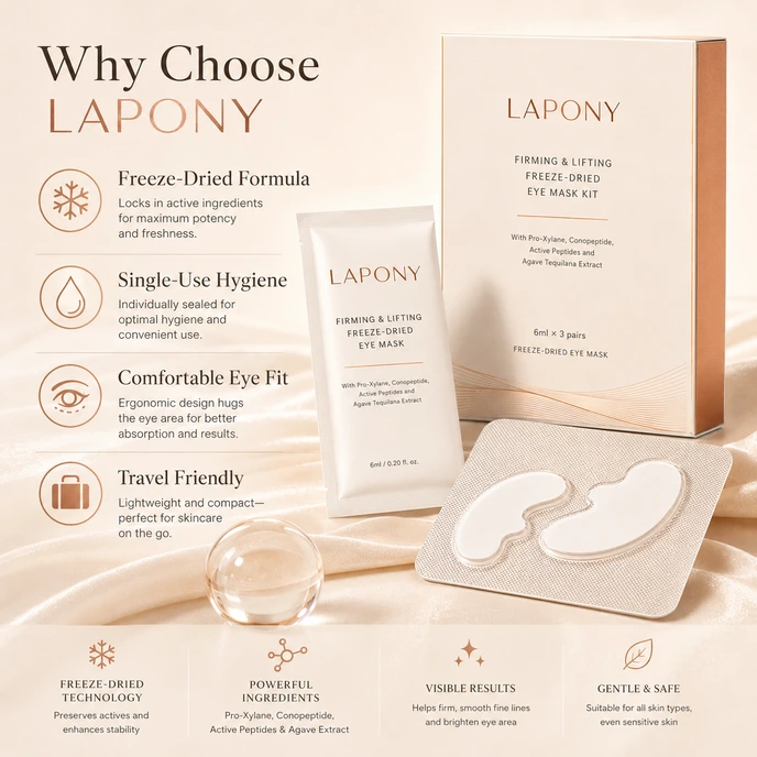 Private Label Firming Freeze-Dried Eye Mask Kit image 6