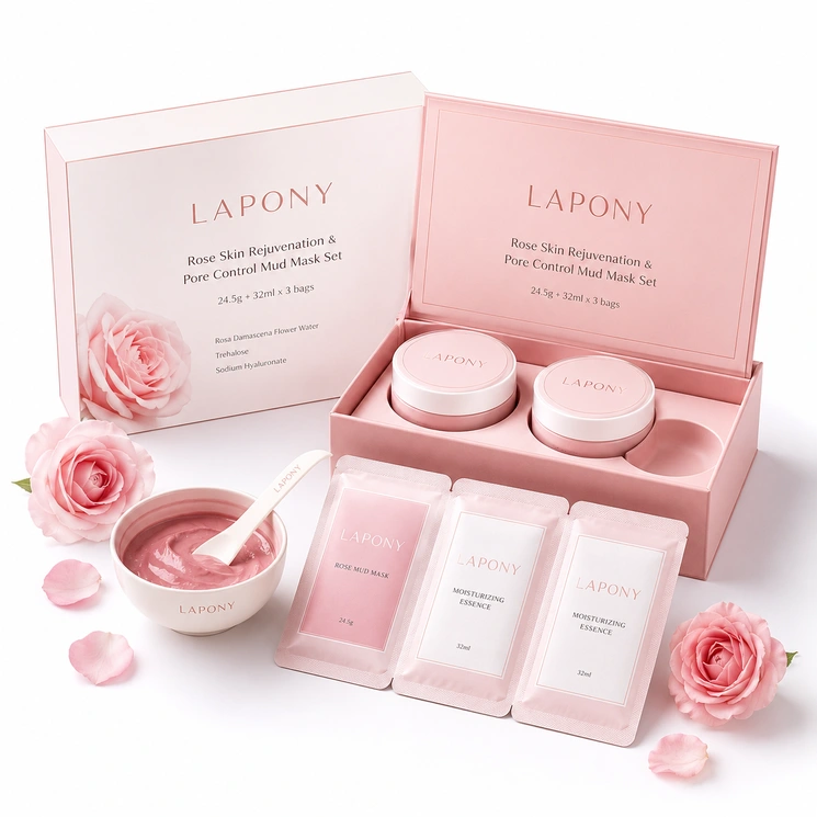 Private Label Rose Mud Mask Set